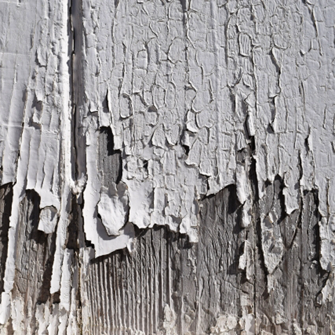 塗膜の汚れや剥がれが目立つ