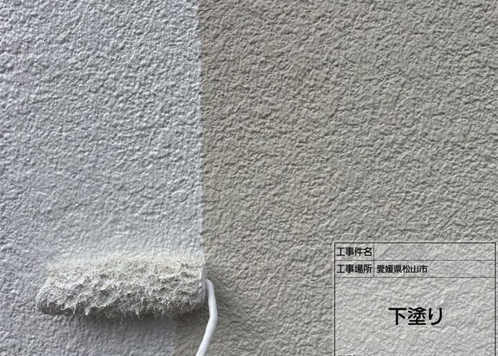 愛媛県松山市 マンションビル ひび割れ補修および防水工事 外壁塗装